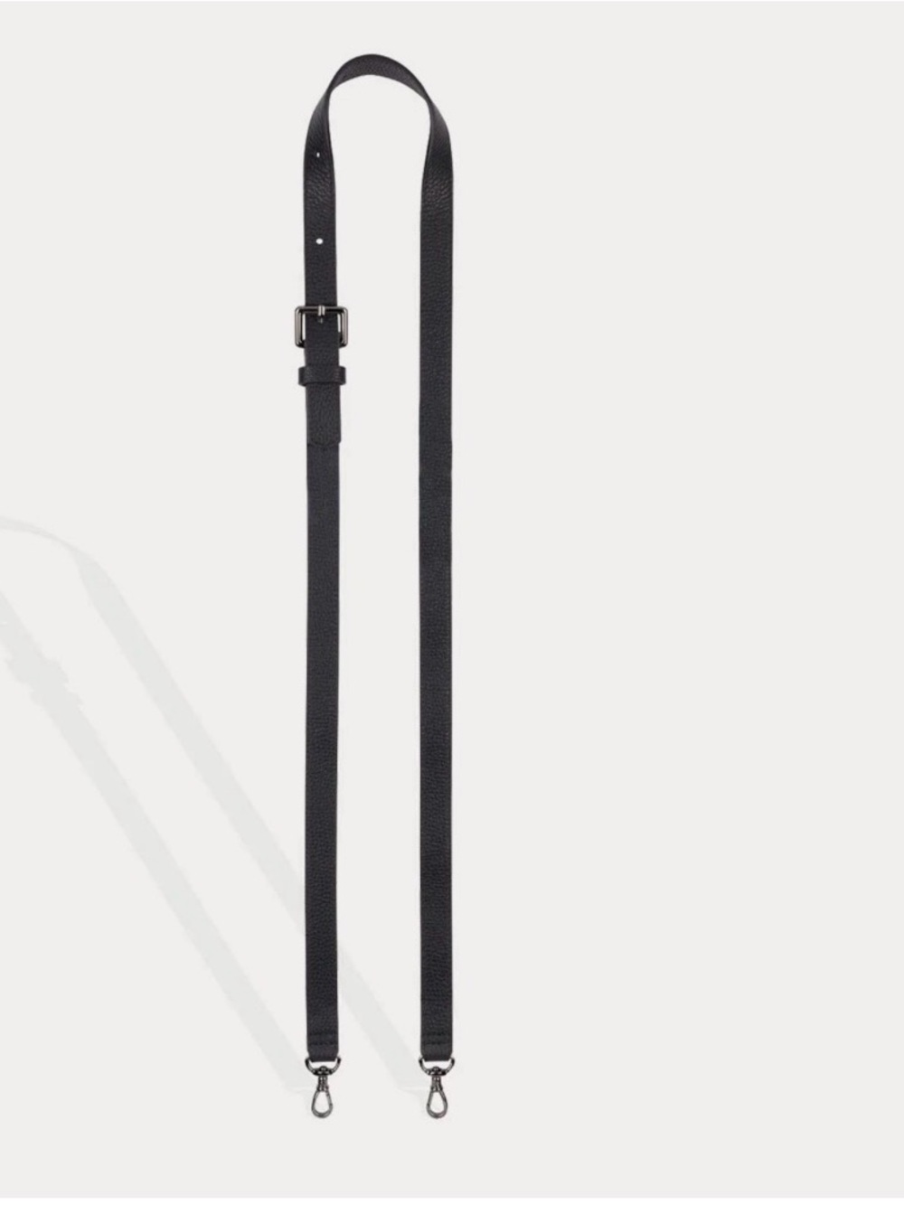 Bandolier “Hailey” Black Crossbody Phone Case Strap with Metal Clips